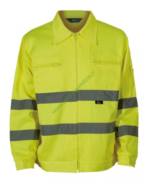 Kurtka robocza ostrzegawcza o intensywnej widzialności VIZWELL VWTC06Y/XL