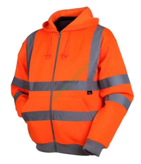 Bluza z kapturem ostrzegawcze, o intensywnej widzialności VIZWELL VWFC14O/M