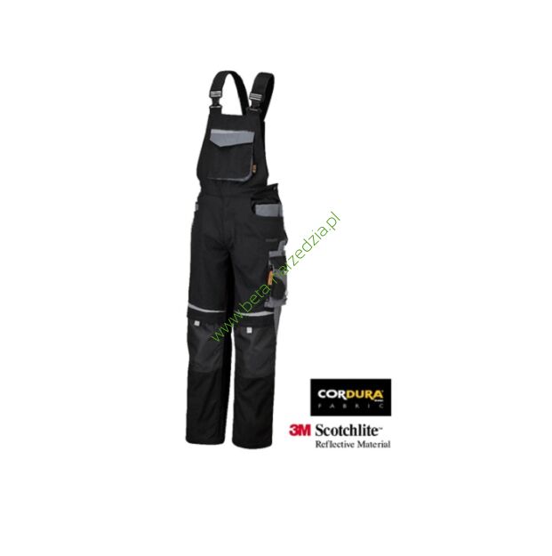 Spodnie robocze na szelkach, płótno T/C 280 g/m2 BETA 7823/XS