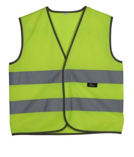 Kamizelka dziecięca ostrzegawcza o intensywnej widzialności VIZWELL VWEN01-CY/4-6
