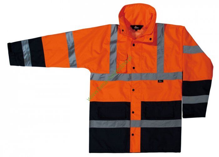 Kurtka ostrzegawcza o intensywnej widzialności, w kontrastowych kolorach VIZWELL VWJK05ON/XXXL
