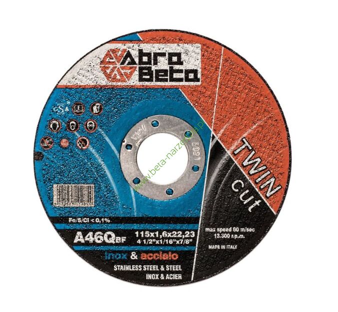 Tarcza do cięcia cienka A46Q 115x1,0x22,2 A46Q T41 płaska