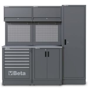 Zestaw mebli warsztatowych systemu RSC50 z zestawem narzędzi 223UT BETA RSC50/2.0/D/223UT