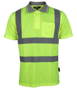 Koszulka polo ostrzegawcza o intensywnej widzialności VIZWELL VWPS03-BY/XXXL