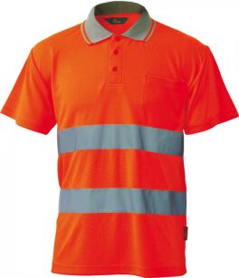 Koszulka polo ostrzegawcza o intensywnej widzialności VIZWELL VWPS01-BO/XXL