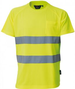 T-shirt ostrzegawczy o intensywnej widzialności VIZWELL VWTS01-BY/XXL