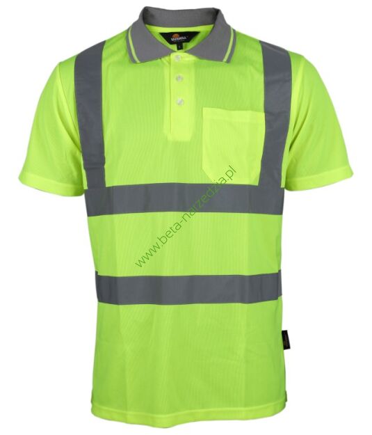 Koszulka polo ostrzegawcza o intensywnej widzialności VIZWELL VWPS03-BY/XXL