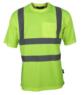 T-shirt ostrzegawczy o intensywnej widzialności VIZWELL VWTS03-BY/XL