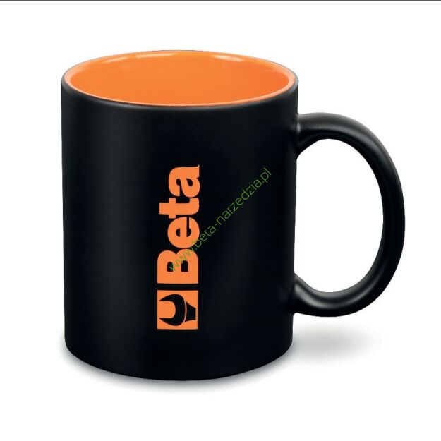 KUBEK CERAMICZNY CZARNY LOGO BETA 9527T
