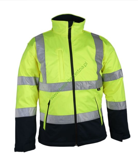 Kurtka Softshell ostrzegawcza o intensywnej widzialności VIZWELL VWJK135YN/S