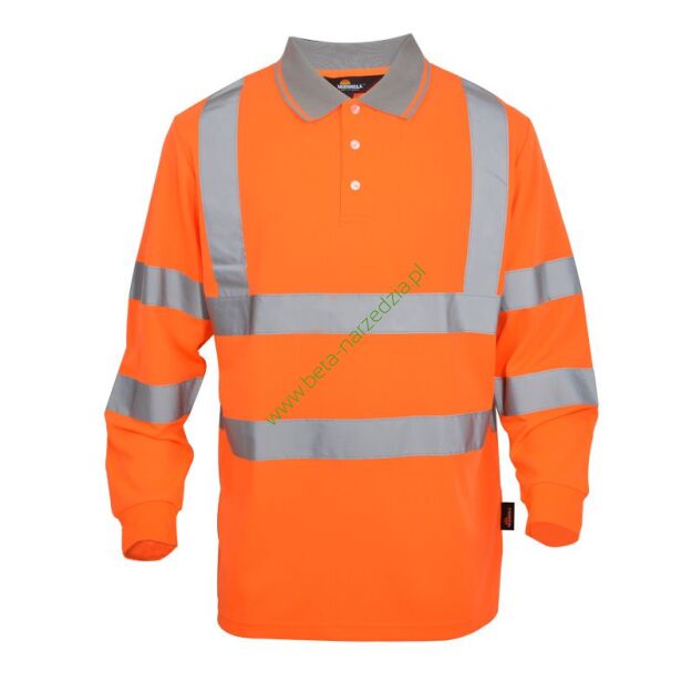 Kolszulka POLO z długim rękawem odblaskowa ostrzegawcza VIZWELL VWPS03-BLO/XXXL