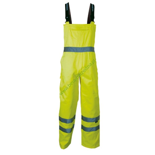 Spodnie robocze na szelkach ostrzegawcze o intensywnej widzialności VIZWELL VWTC08Y/XL