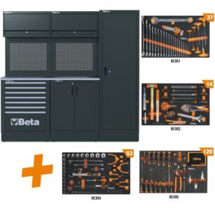 Zestaw mebli warsztatowych RSC50 2.0 z 224 narzędziami BETA RSC50D/224UT