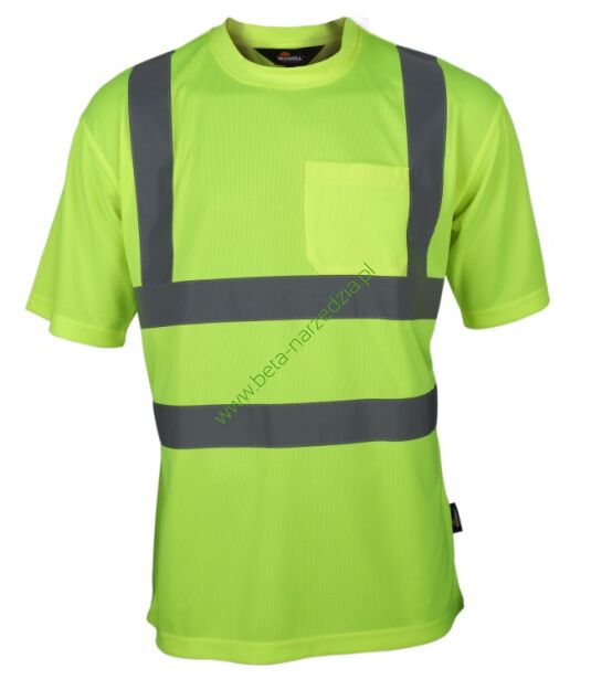 T-shirt ostrzegawczy o intensywnej widzialności VIZWELL VWTS03-BY/M