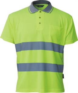 Koszulka polo Coolpass ostrzegawcza o intensywnej widzialności VIZWELL VWPS01-AY/XL