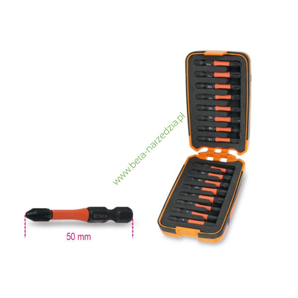 Komplet 16 końcówek wkrętakowych udarowych w etui BETA 862XP/A16