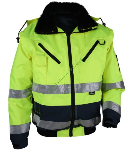 Kurtka ostrzegawcza wielosezonowa o intensywnej widoczności VIZWELL VWJK126BYN/XXXXL